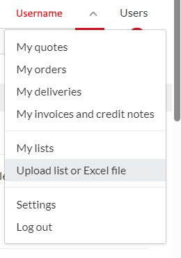 Upload List